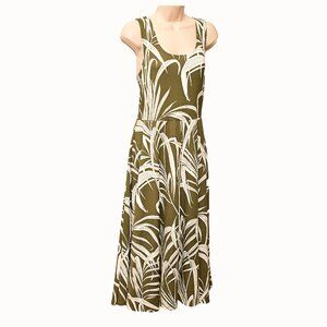 ALFANI Tropical/Botanical Sleeveless Midi Dress. NWOT Size Large (10/12)